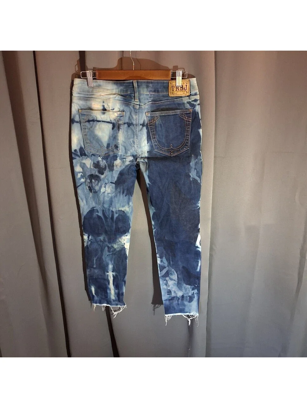 True Religion Brand Jeans Tie-Dye Distressed Denim Jeans Size 29